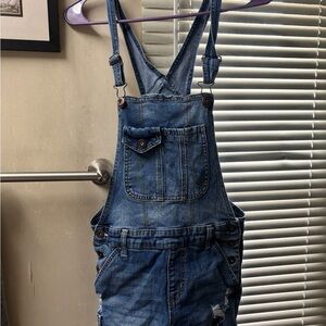 Denim Overalls with Adjustable Straps